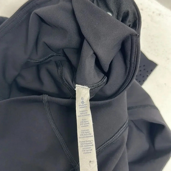 Lululemon Anew Cropped Leggings Crop Capris 21" Pants Laser Cut Black Size 6 - Picture 9 of 10